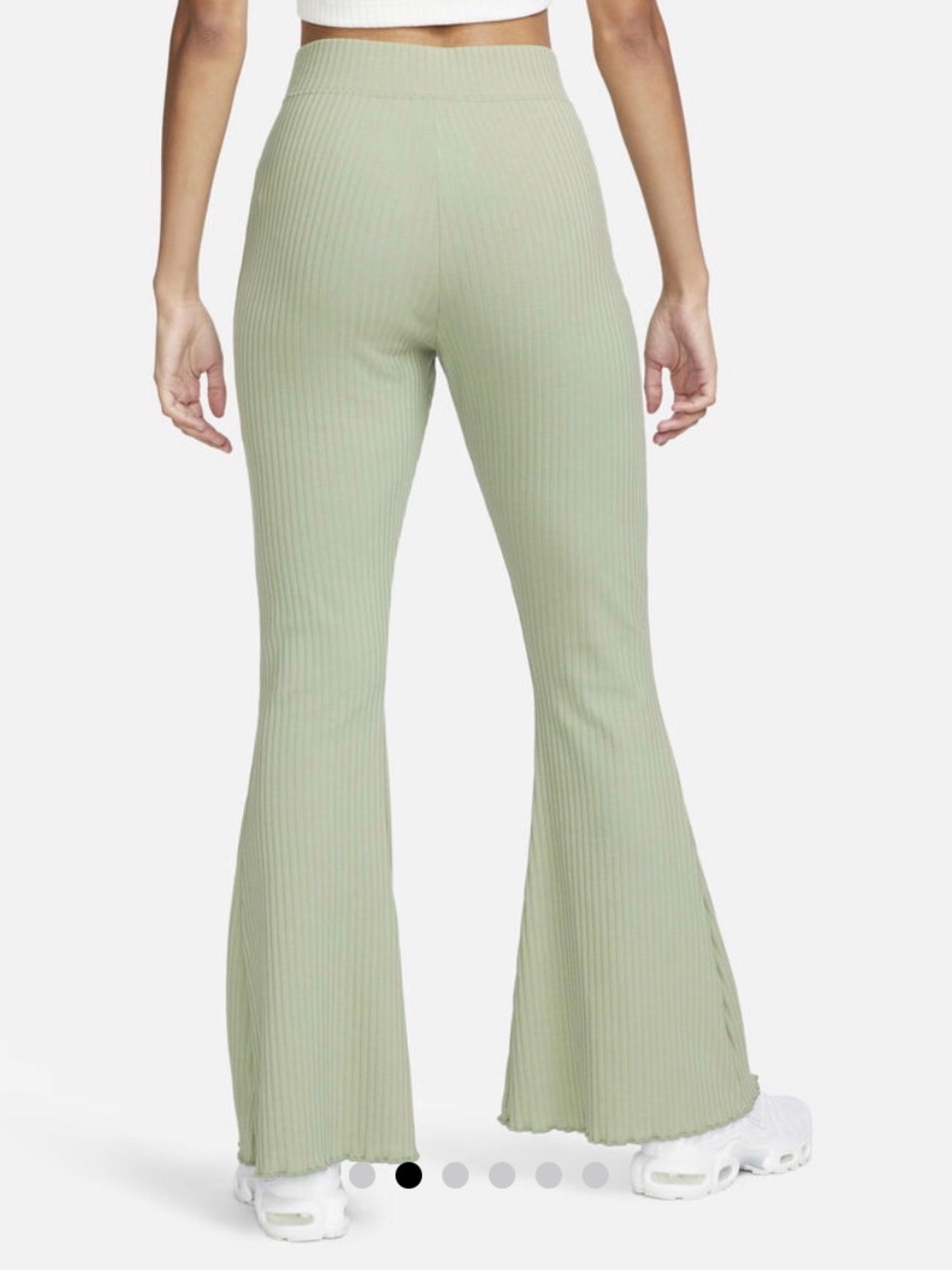 🪁Nike High-Waisted Ribbed Jersey Flared Trousers - Picture 10 of 13